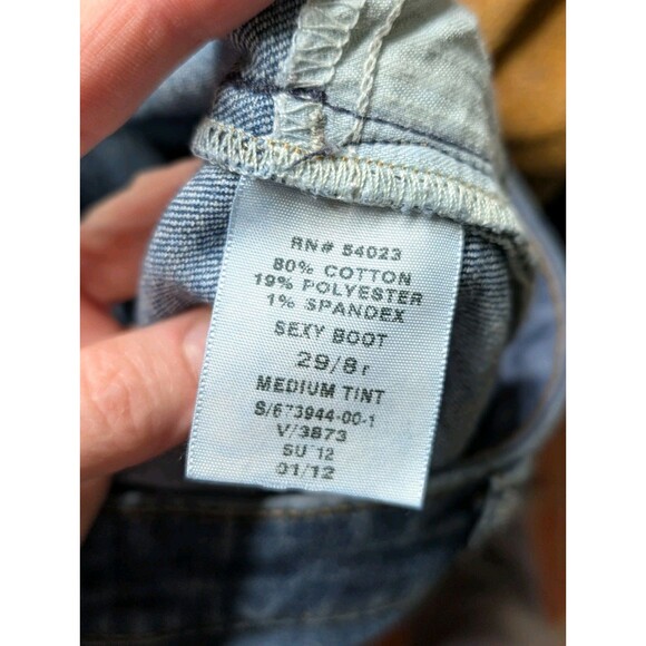 GAP 1969 Sexy Boot Jeans Size 29/8R Medium Wash Distressed bootcut - Picture 7 of 7